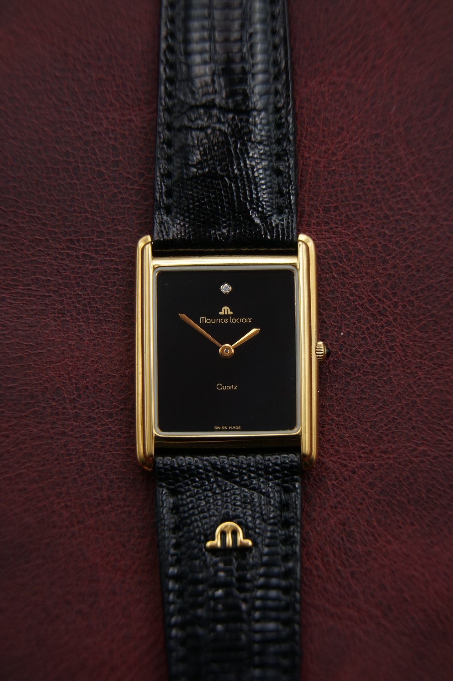 Maurice Lacroix Tank |Schwarzes Ziffernblatt| Full Set!