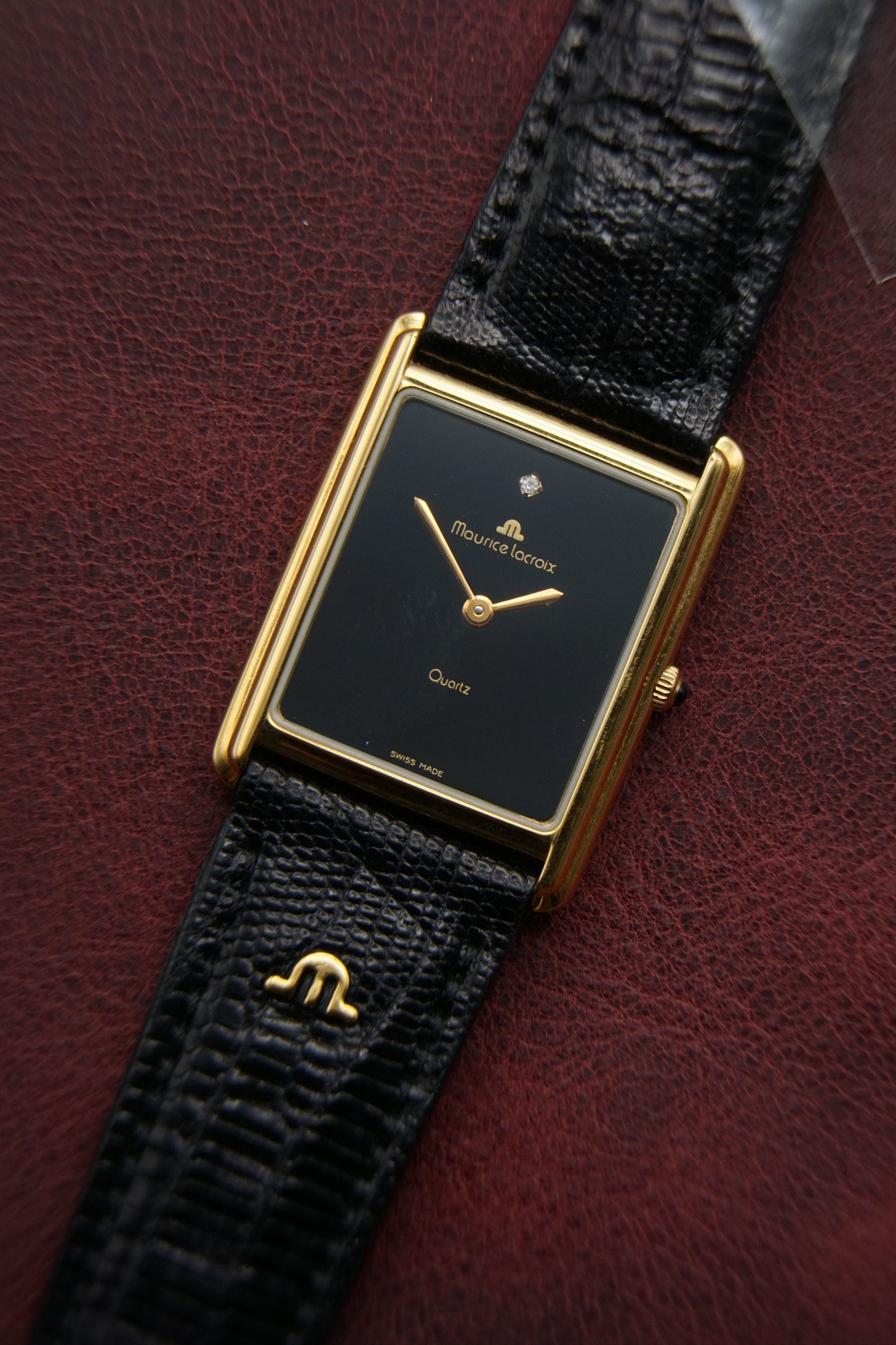 Maurice Lacroix Tank |Schwarzes Ziffernblatt| Full Set!
